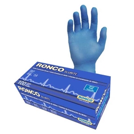 Gants d'Examen Médical en Nitrile Bleu sans Poudre - Caisse de 1000