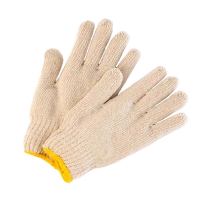 BEIGE COTTON BUTCHER GLOVE - LARGE - Reusable gloves