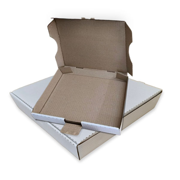 BOÎTE À PIZZA EN CARTON CORRUGUÉ BLANC 13" x 13" x 2"